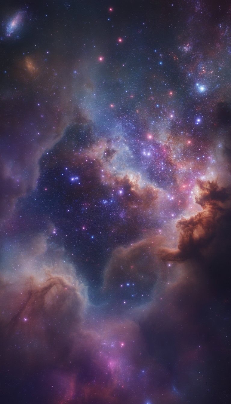 A colorful galaxy filled with stars and swirling nebula clouds in space.